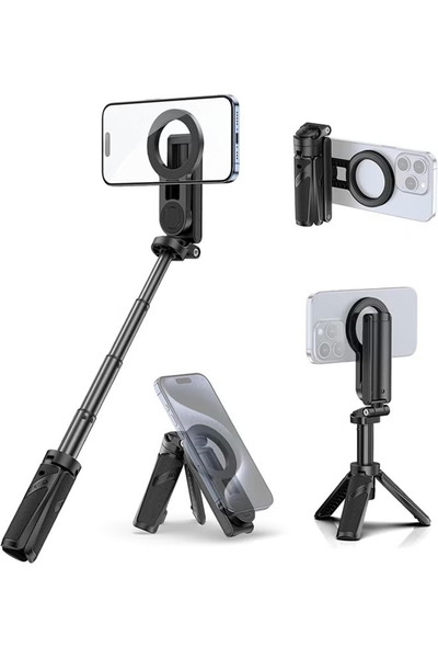 ulanzi JJ03 Magnetic Tripod Selfie Stick – 3-in-1 Grip, Remote Control, 360° Rotation