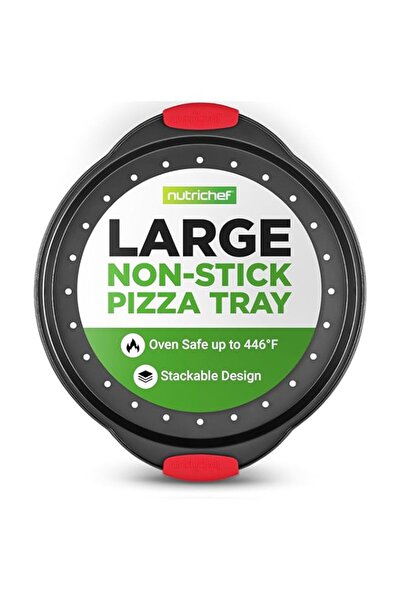 Generic NutriChef 13-Inch Nonstick Pizza Tray - Round Carbon Steel Non-Stick ...