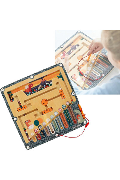 YıldızDükkan لعبة تعليمية خشبية، مجموعة ألعاب ذكاء، لوحة متاهة بيض الديناصور ...