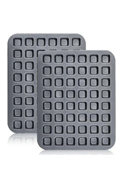 Generic 2 Pcs 48-cavity Mini Brownie Bites Baking Pan Mini Square Cake Pans S...
