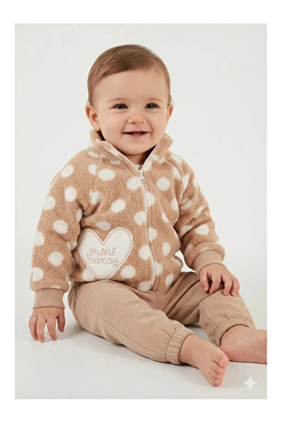 Mini Baray Baby Girl Plush Coat Set