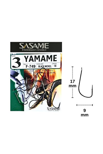 Sasame F-749 No:3 Yamame Serisi Olta İğnesi 18 Adet