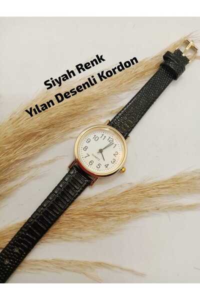 Brality Retro Vintage Style Black Color Snake Pattern Cord Women Wristwatch G...