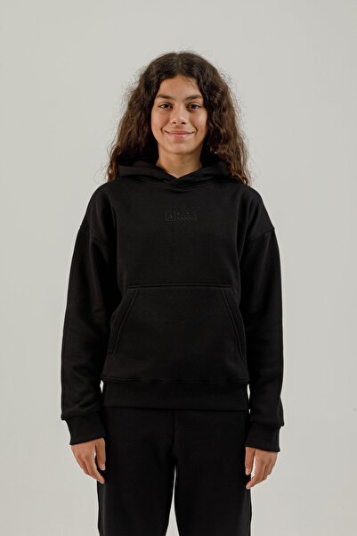 Airlife Border Fz.7 Young Child Hooded Sweatshirt with Kangaroo Pocket Black