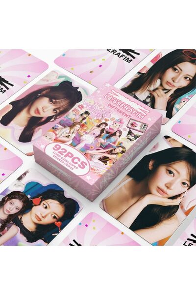 Kpop Dünyasi LE SSERAFIM '' Different '' Çift Yön Baskılı Lomo Card Seti (60 ...