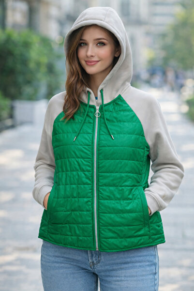 PALMERO Kadın Ceket Kapüşonlu Kapitoneli