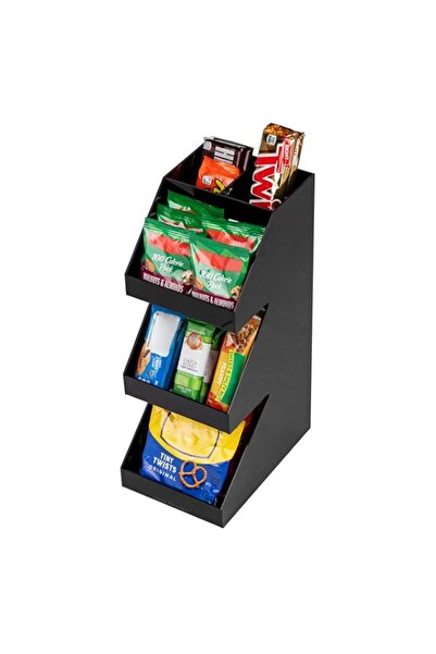 Generic Mind Reader Acrylic 3-Tier Coffee / Tea Condiment Organizer, Black