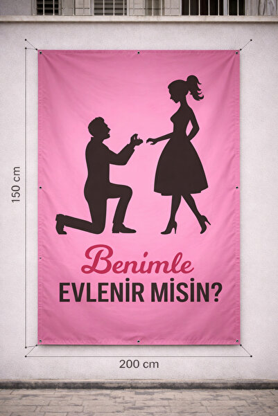 Rabadon Evlilik Teklifi Pankartı, Benimle Evlenir Misin,Özel Gün Pankart, Evl...