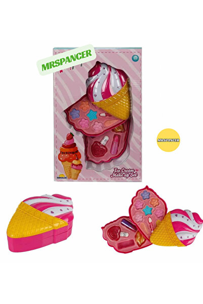 MRSPANCER 025956 - ÇOCUKLAR İÇİN DONDURMA GÖRÜNÜMLÜ 2 KATLI MAKYAJ GÜZELLİK SETİ