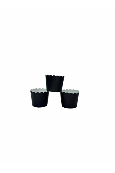 CAVAŞ sun hat 25 pieces of unprinted black color muffin cake tope