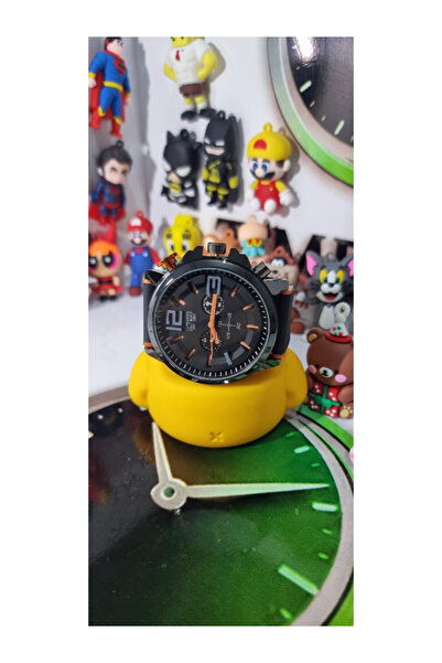 Time&Tech Compact Design Men's Watch with Silicone Strap and Color Detail