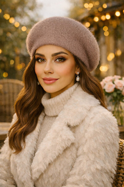 Butik Kadın Fransız Model Ressam Beresi – Akrilik Yumuşak Tüylü Kışlık Beret Şapka