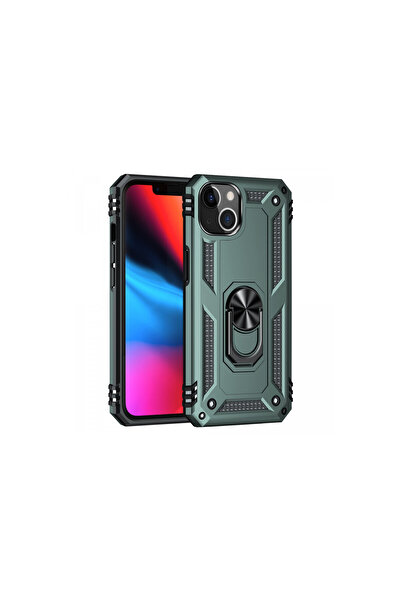 NewFace غطاء سيليكون لـ iPhone 13 مع حلقة صوفيا - أخضر