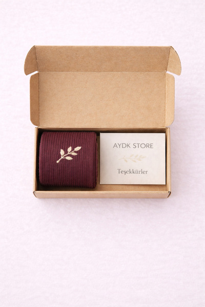 AYDK Women's Embroidered Patterned Socks – Minimal and Elegant Design, Gift Boxed