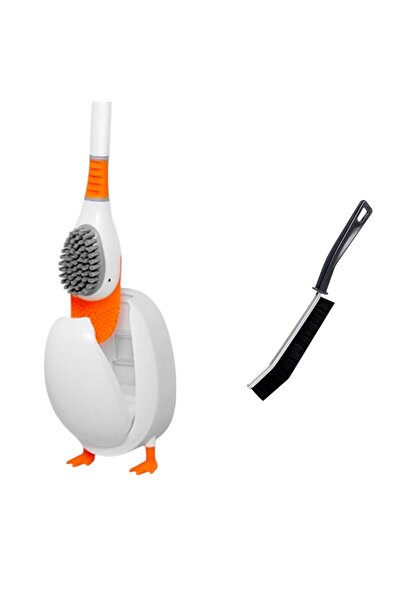 OEM Perie curatenie toaleta,forma de ratusca plastic,10x7x42 cm cu Perie subt...