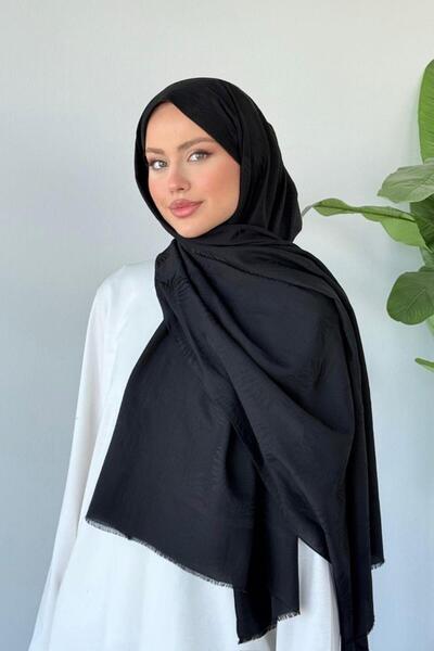Şulemoda Giyim شال ستيلا من القطن العضوي باللون الأسود