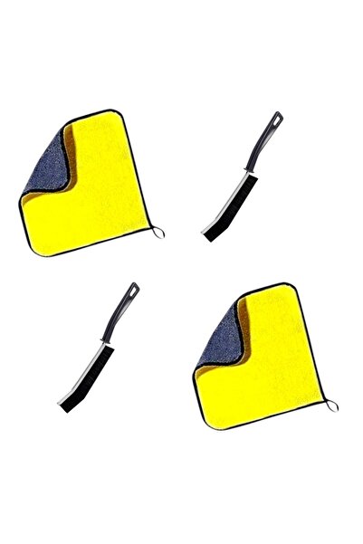 OEM 2 lavete microfibra,40x29 cm,2 fete cu 2 perii subtiri,lung 23 cm,ptr cur...