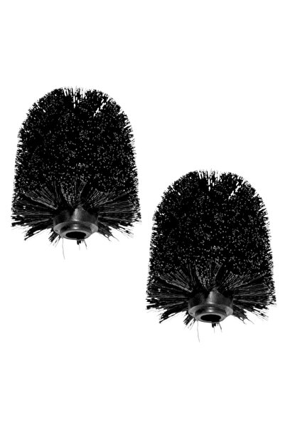 OEM Set 2 rezerve cap perie toaleta, plastic, negru, lungime 8 cm, diametru 7...