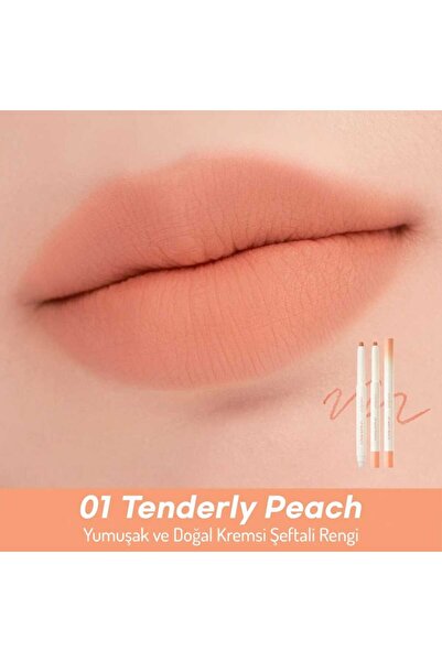 Romand rom&nd Lip Mate Pencil Dudak Kalemi 01 Tenderly Peach (Doğal Dudak Ren...