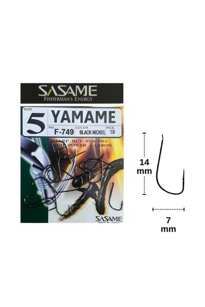Sasame F-749 No:5 Yamame Serisi Olta İğnesi 18 Adet