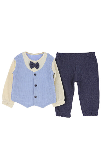 MODANINO طقم ملابس للأطفال الذكور مكون من قطعتين مصنوع من قماش القطن الوافل 1...