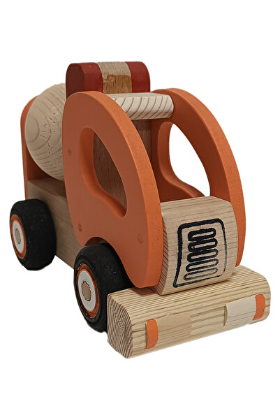 gift plus Wooden Toy Cement Truck |   Natural Wood |   Educational, Durable a...