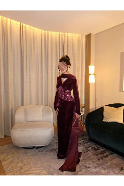 Kendallksa فستان سهرة مخملي