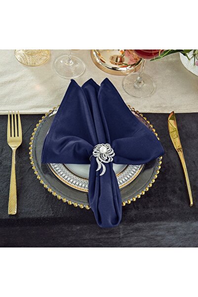 Fabric by Gülçin Koton Duck Kumaş Lacivert 6'lı Peçete-servis Set