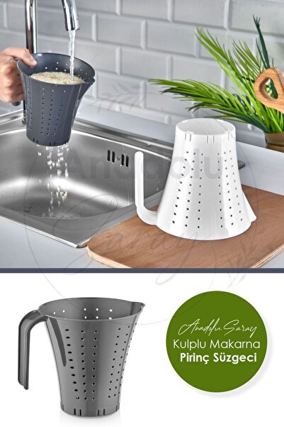 NaviRa Home Practical Handled Pasta and Rice Strainer| Pitcher Rice and Pasta Strainer - 1PCS