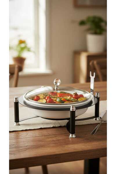 Generic Buffet warmer, round serving dish, 12 cm