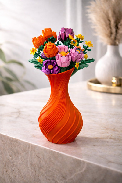 No5 Dekorasyon Turuncu Dekoratif Vazo