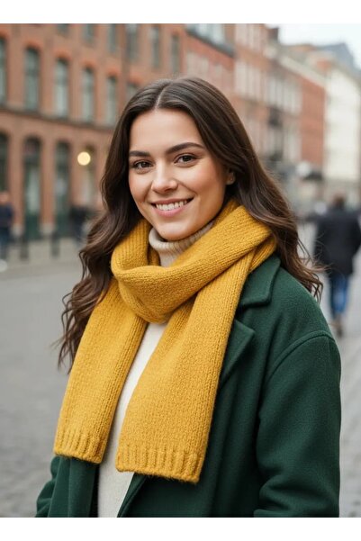 CANMODA Eșarfă țesătă Confi galben muștar - Nuanțe ale naturii / GALBEN - FO ...