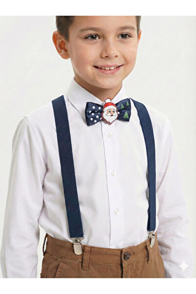 Masal Dünyası Bursa Bow Tie and Trouser Suspender Set with Santa Claus Figure...