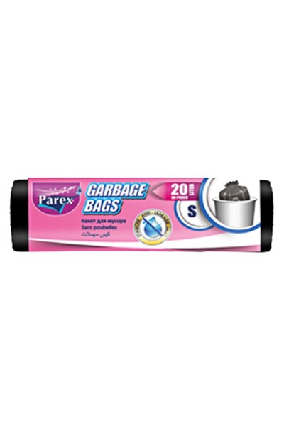 Parex Set of 10 x 30 Classic Black Garbage Bags, 20 l