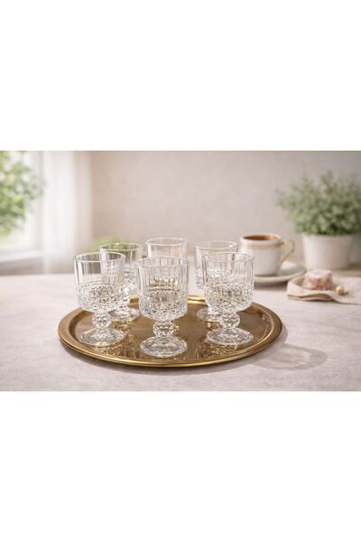 YUVAYAÖZEL şık 6'lı kahve yanı su /meşrubat bardağı