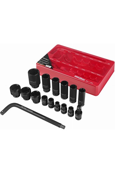 Kraft Trusa tubulare de impact 1/2" 16 bucati,