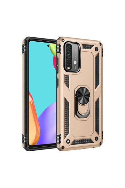 NewFace Xiaomi redmi 9t case sofia ring silicone cover - gold