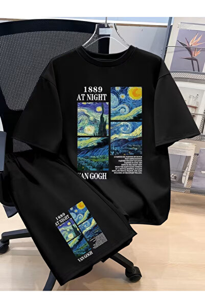 LORVANIY Unisex Classic Painting Printed Bottom Top Set