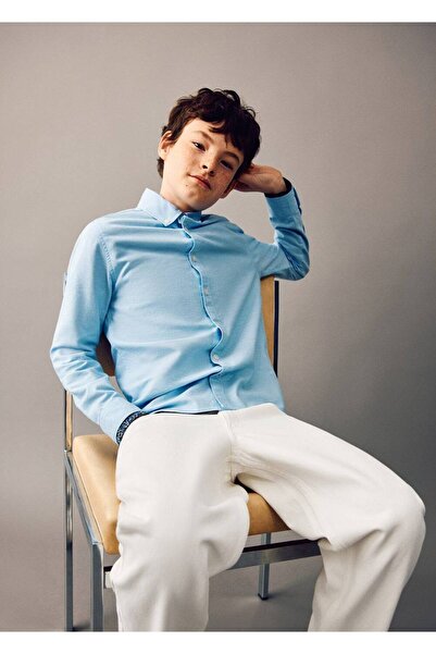 MANGO Kids Orta bel düz kesim jean