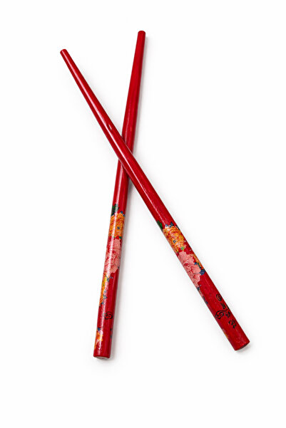 Vipfoni 2 قطعة مشبك قلم رصاص من الخشب بنمط زهرة