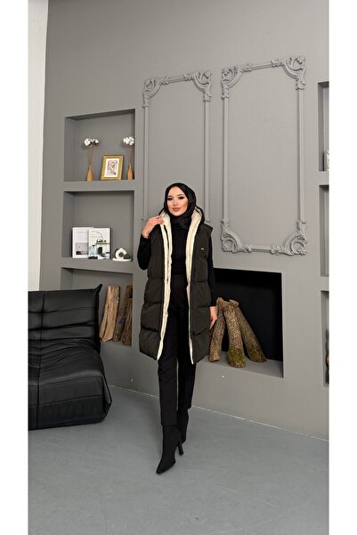 VOLT CLOTHİNG Double Sided Padded Hooded Woven Vest