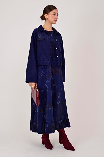 Marjinal Kadın Fitilli Kadife İkili Takım