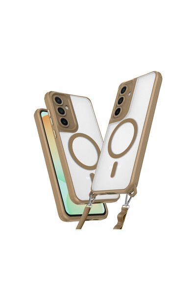 NewFace حافظة سامسونج جالاكسي S24 FE من السيليكون Enka Magsafe - صحراوي