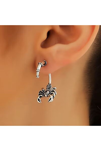 Minnoş Dükkan Heavy Metal Hip-Hop Punk Rock Tarz Akrep Küpe 1 Adet