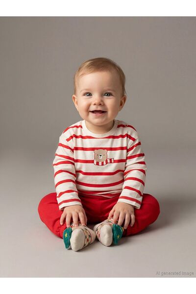 LC Waikiki Lcw Baby Printed Baby Girl Sweatshirt and Sweatpants