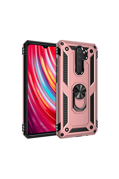 NewFace غطاء حماية سيليكون لهاتف Xiaomi Redmi Note 8 Pro مع حلقة صوفيا - وردي