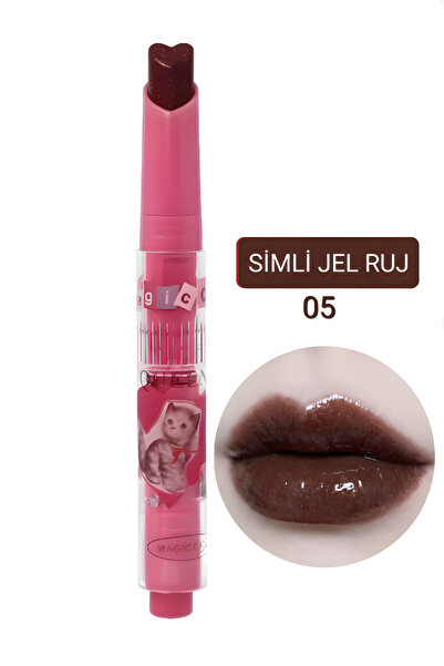 magic casa Kalp Uçlu Simli Jel Ruj Doğal Parlaklık & Yumuşak Doku