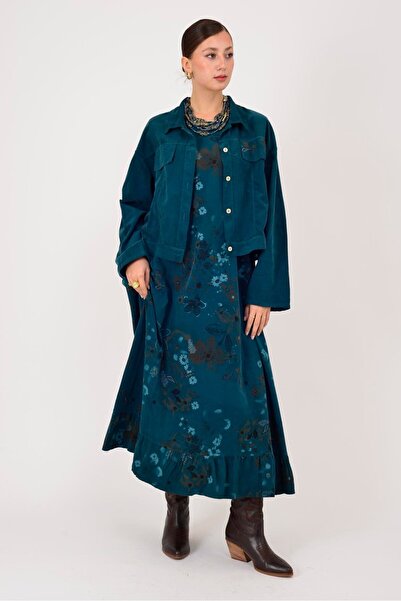 Marjinal Kadın Fitilli Kadife İkili Takım