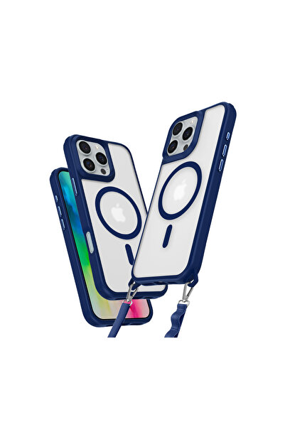 NewFace iPhone 16 Pro Case Enka Magsafe Silicone Case - Navy Blue