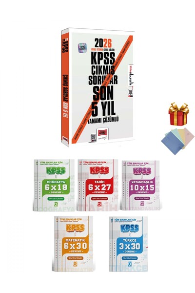 Yargı Yayınları Yargı 2026 KPSS GK-GY Tüm Dersler Son 5 Yıl Çıkmış Sorular ve...